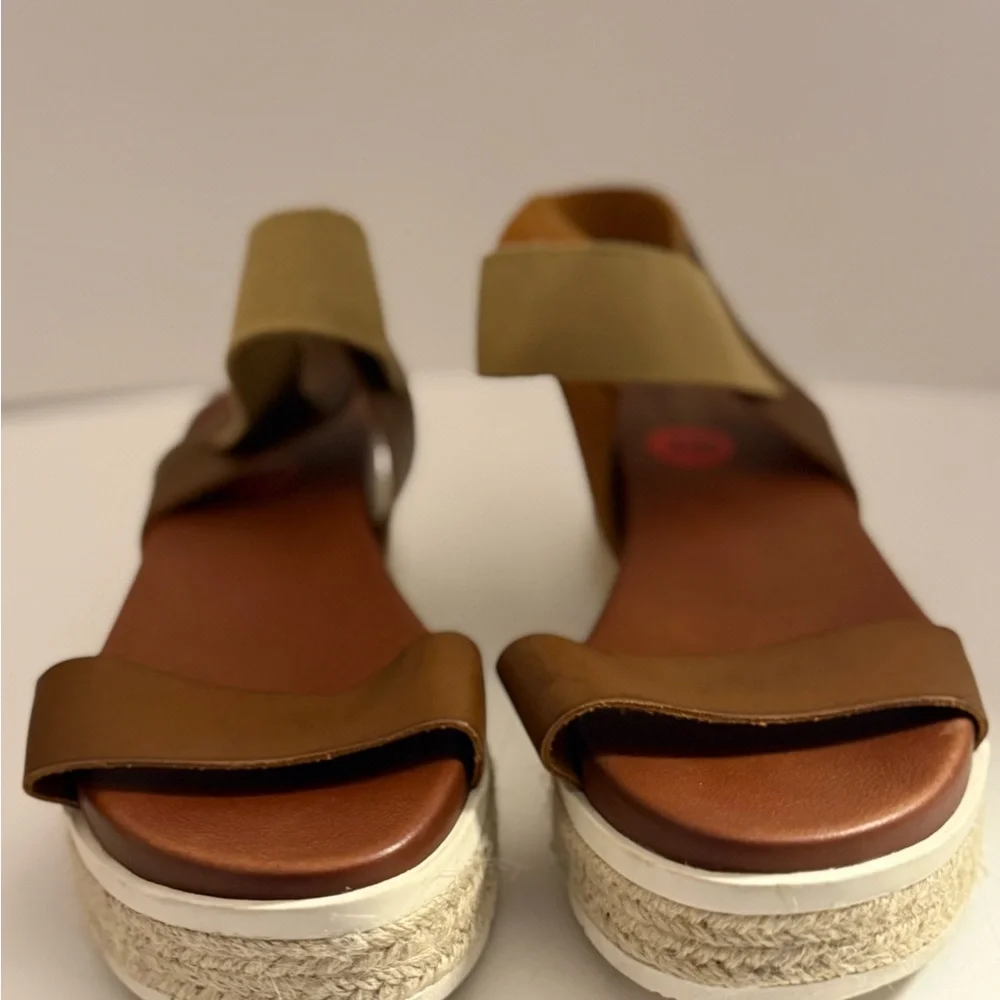 MIA Nedra Tan and Brown Espadrille Sandals Women’s 10